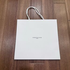 Dior Authentic White Paper Shopping Bag 12 x 12 x 5